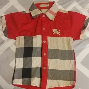 Boys 2-3T Burberry button up shirt (Medium)
